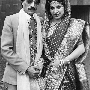 Ramesh Saigal with his bride Bandhna Venavak. Couple were married twice to each