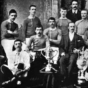 RANGERS FOOTBALL TEAM 1894 With Scottish Cup after defeating Celtic in very first