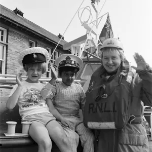 Ready for sea in land-locked Huddersfield... that was these pupils of Birkby Infants