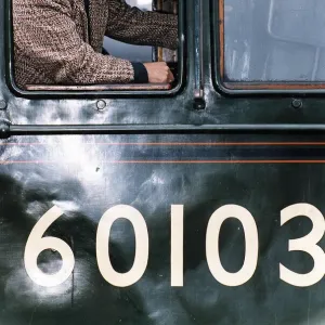 redbutton Pete Waterman inside the Flying Scotsman which he recently bought