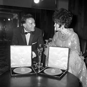 Richard Burton and Elizabeth Taylor seen here at film awards where Mrs