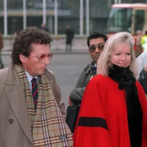 Robert Powell Actor with his wife at Les Dawsons Memorial