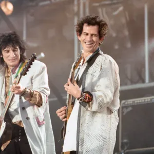 Rolling Stones performing at Wembley Stadium, London. (Picture