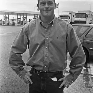 Ross Kemp seen here during a break in filming Eastenders at the Eastern Docks, Dover