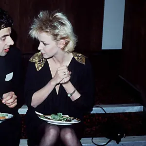 Rowan Atkinson Actor Comedian and girlfriend Leslie Ash 1984 at the TV Times Awards