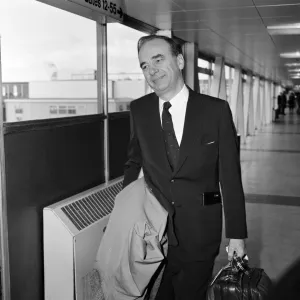 Rupert Murdoch leaving Heathrow airport for New York. 11th March 1982