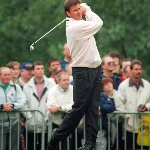 Ryder Cup Europe v USA The Belfry September 1993 Nick Faldo tees off with an Iron