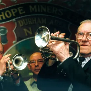 Ryhope Colliery Band members left to right, Malcolm Smith