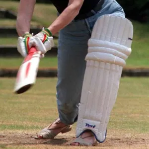 Sarah Lancashire actress playing a game of cricket during break from playing Raquel in