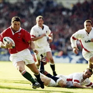 Scott Gibbs scoring the famous try against England at Wembley