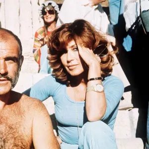 Scottish actor Sean Connery with his wife Micheline Roquebrune March 1975