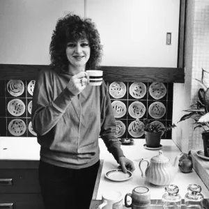 Scottish singer and actress Barbara Dickson photographed at home