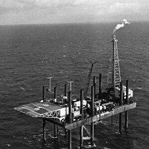 Sea Gem oil rig discovers natural gas in the North Sea 1965