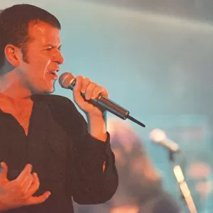 Singer Peter Cunnah of D: Ream performs in concert at Newcastle City Hall 15 October 1995