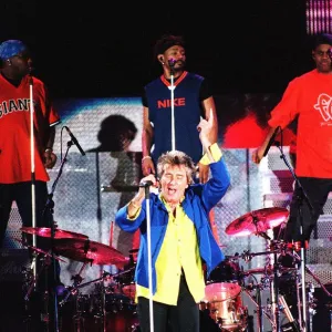 Singer Rod Stewart December 1998 on stage at the SECC in Glasgow