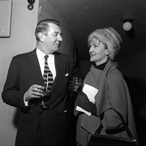 Sir Michael Redgrave actor Jan 1963 with Sheila Hancock actress at a luncheon given by