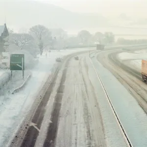 Snow Scenes, A19 Motorway, Teesside, 22nd February 1994