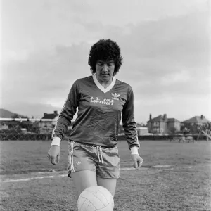 Soccer star Maureen Reynolds pictured in Prestatyn, North Wales. 5th June 1981