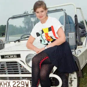 Sophie Aldred as Doctor Who assistant Ace seen here on location near Arundel during