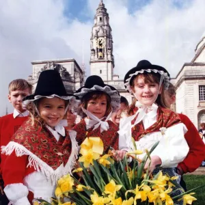 St Davids Day - Pupils from Springwood Primary School