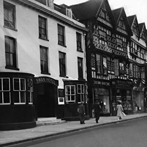 Staffordshire... Two of the towns oldest buildings, the 15th century Swan Hotel