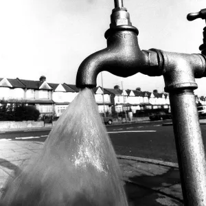 One of the stand pipes in the Summers Lane dry area of North Finchley which has been