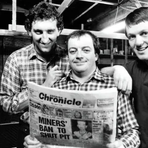 The stars of hit television programme Auf Wiedersehen, Pet - left to right - Jimmy Nail