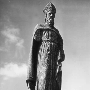 The statue of St Patrick on the Hill of Tara, stands armless