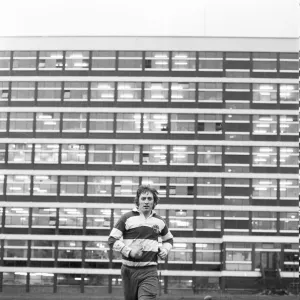 Steve Smith, England rugby player, training between lessons at Carlett Park College