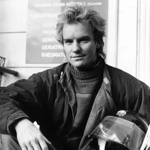 Sting singer with pop group Police aka Gordon Sumner 1984