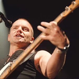 Sting on stage at the Newcastle Arena