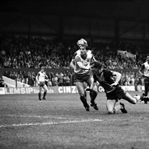 Stoke. v. Southampton. October 1984 MF18-03-049 The final score was a three one