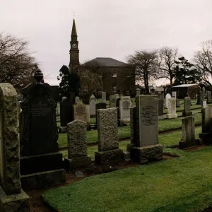 Tarbolton Church cemetery graveyard where John Martin had worked as a gravedigger for