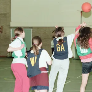 Teesside Junior Netball league at Brackenhoe School, Middlesbrough, 11th March 1997