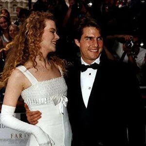 Tom Cruise Actor with wife Actress Nicole Kidman arriving for the film pemiere of Far