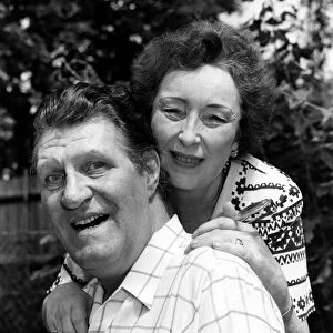 Tommy Cooper and wife Gwen, pictured together at home, July 1983