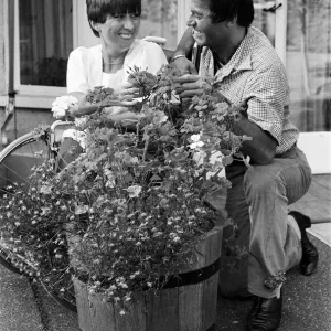 Tony Blackburn at home with his sister Jacqueline. 3rd September 1980