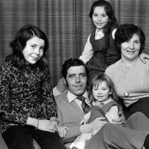 Trade Unionist Jimmy Reid, pictured at home with family, 2nd January 1972