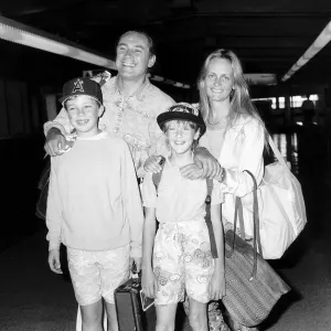 Twiggy model and actress with husband Leigh Lawson together with children Carly 11