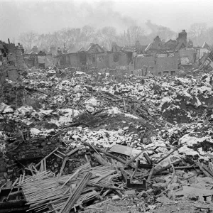 V2 Rocket incident at Tewkesbury, Seven Sisters. 60 houses destroyed, 900 people homeless