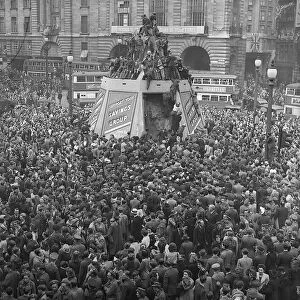 VE Day celebrations in Piccadilly Circus, London to mark the end of WW2 in Europe