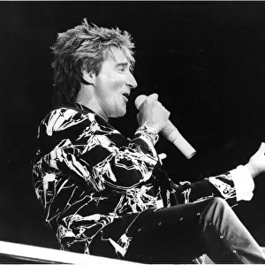Veteran Rocker Rod Stewart went down a storn at Wembley Stadium on 15 July 1986