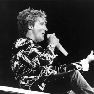 Veteran Rocker Rod Stewart went down a storn at Wembley Stadium on 15 July 1986