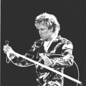 Veteran Rocker Rod Stewart went down a storn at Wembley Stadium on 15 July 1986