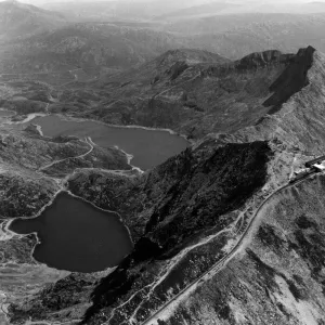 The view from the summit of Snowdon. Circa 1988