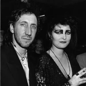 The Who pop guitarist Pete Townshend and 1985 punk singer Siouxsie Sioux at