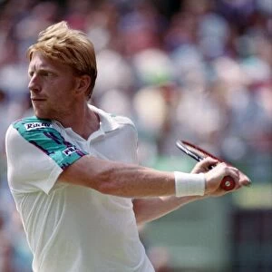 Wimbledon Tennis. Boris Becker In Action. July 1991 91-4217-051