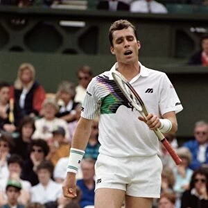 Wimbledon Tennis Championships. Ivan Lendl in action. June 1991 91-4117-133