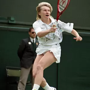 Wimbledon Tennis Championships. Jana Novotna in action. June 1991 91-4117-017