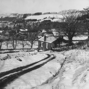 A winter snow scene, Allendale, Northumberland. 22nd November, 1979